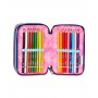 ASTUCCIO triplo scomparto SHADY DYE GIRL con 3 zip SCUOLA seven COMPLETO di materiale SEVEN - 5