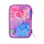 ASTUCCIO triplo scomparto TINYPATCH GIRL con 3 zip SJ GANG seven COMPLETO di materiale SCUOLA SEVEN - 7