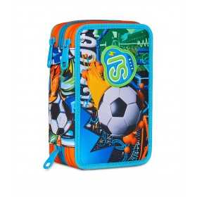 ASTUCCIO triplo scomparto TINYPATCH BOY con 3 zip SJ GANG seven COMPLETO di materiale SCUOLA SEVEN - 1