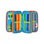 ASTUCCIO triplo scomparto TINYPATCH BOY con 3 zip SJ GANG seven COMPLETO di materiale SCUOLA SEVEN - 2
