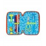 ASTUCCIO triplo scomparto TINYPATCH BOY con 3 zip SJ GANG seven COMPLETO di materiale SCUOLA SEVEN - 3