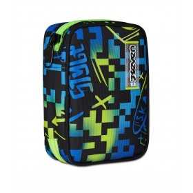 ASTUCCIO attrezzato SPEED PAD con zip SCRIBBLED FLAME seven SCUOLA completo di materiale SEVEN - 1