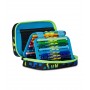 ASTUCCIO attrezzato SPEED PAD con zip SCRIBBLED FLAME seven SCUOLA completo di materiale SEVEN - 2