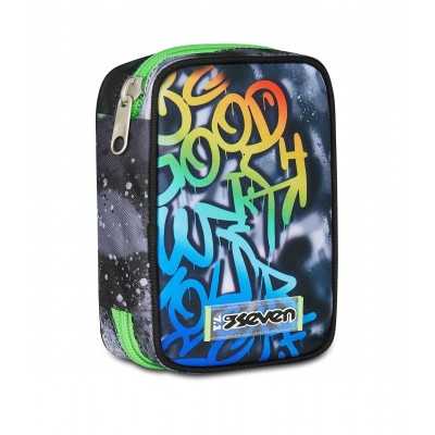 ASTUCCIO attrezzato SPEED PAD con zip SPRINT PAINT BOY seven SCUOLA completo di materiale SEVEN - 1