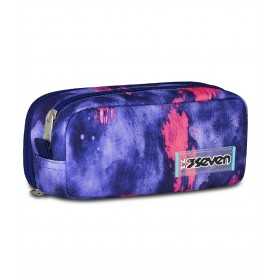 ASTUCCIO scuola SHADY DYE GIRL seven PORTAPENNE DOPPIO bustina doppia CON ZIP SEVEN - 1