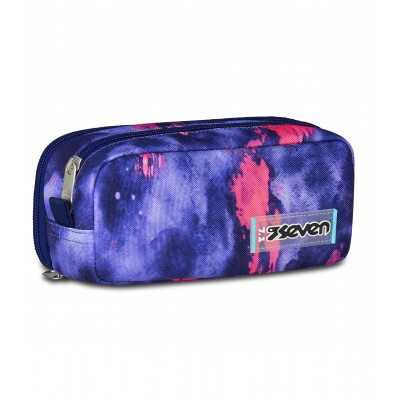 ASTUCCIO scuola SHADY DYE GIRL seven PORTAPENNE DOPPIO bustina doppia CON ZIP SEVEN - 1