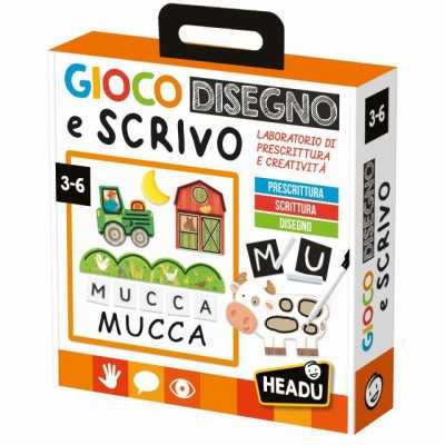 GIOCO DISEGNO E SCRIVO prescrittura scrittura disegno HEADU gioco educativo IN ITALIANO età 3+ HEADU - 1