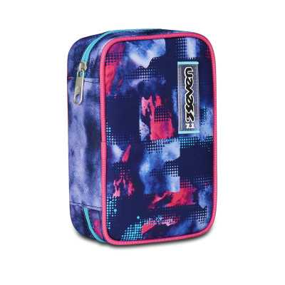 ASTUCCIO attrezzato SPEED CASE con zip SHADY DYE GIRL seven SCUOLA completo di materiale