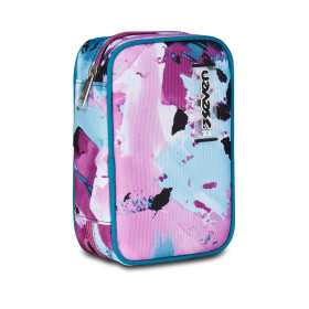 ASTUCCIO attrezzato SPEED CASE con zip QUICK GRAFFITI GIRL seven SCUOLA completo di materiale