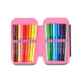 ASTUCCIO attrezzato SPEED CASE con zip QUICK GRAFFITI GIRL seven SCUOLA completo di materiale