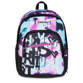 ZAINO scuola DUAL seven DETACH backpack QUICK GRAFFITI vol 32 litri GIRL