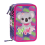 ASTUCCIO 3 ZIP triplo scomparto WWF GIRL accessoriato KOALA materiale per la scuola