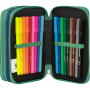 ASTUCCIO 3 ZIP triplo scomparto WWF accessoriato LUPO materiale per la scuola BOY