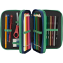 ASTUCCIO 3 ZIP triplo scomparto WWF accessoriato LUPO materiale per la scuola BOY
