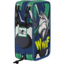 ASTUCCIO 3 ZIP triplo scomparto WWF accessoriato LUPO materiale per la scuola BOY