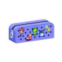 ASTUCCIO pencil case IN SILICONE tombolino VIOLA con cerniera INSIDE OUT 2 bustina SEVEN