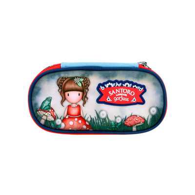 ASTUCCIO OVALE con zip LITTLE MUSHROOM santoro GORJUSS around 384GJ35