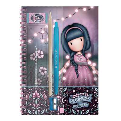STATIONERY SET kit cancelleria FAIRY DUSK santoro GORJUSS con notebook 1344GJ01