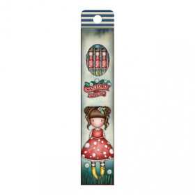 SET DI 4 MATITE kit cancelleria LITTLE MUSHROOM santoro GORJUSS decorate 1311GJ07