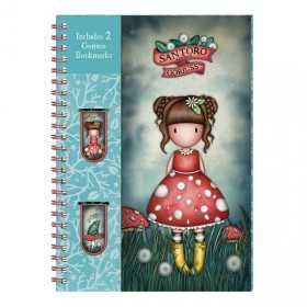 NOTEBOOK con segnalibro LITTLE MUSHROOM santoro GORJUSS spiralato 1336GJ01