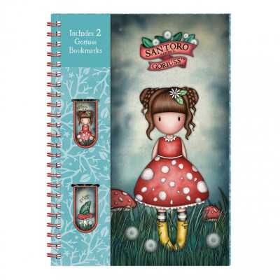 NOTEBOOK con segnalibro LITTLE MUSHROOM santoro GORJUSS spiralato 1336GJ01