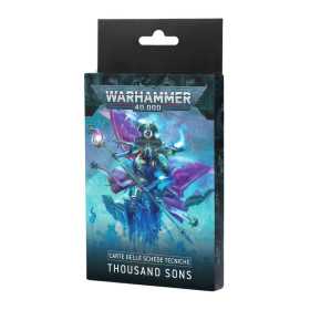 CARTE DELLE SCHEDE TECNICHE datasheet cards THOUSAND SONS warhammer 40k IN ITALIANO età 12+