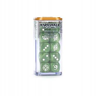 DICE SET di 20 dadi WOOD ELF REALMS warhammer THE OLD WORLD età 12+