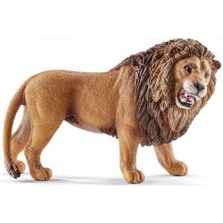 LEONE CHE RUGGISCE animali in resina SCHLEICH miniature 14726 Wild Life LION