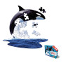 PUZZLE SAGOMATO madd capp 48 PEZZI k whale I AM LIL' ORCA età 4+