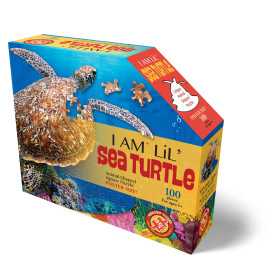 PUZZLE SAGOMATO madd capp 100 PEZZI tartaruga marina I AM LIL' SEA TURTLE età 5+