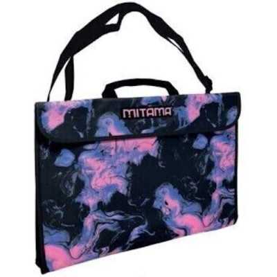 VALIGETTA in tessuto CON TRACOLLA mitama MISURA A3 portadisegni ROSA E NERO