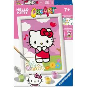 CREART kit artistico HELLO KITTY ravensburger 10 COLORI con cornice PAINT BY NUMBER età 7+