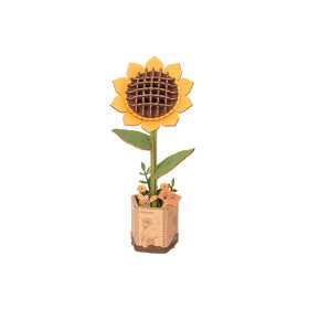 SUNFLOWER girasole ROWOOD in legno ROBOTIME wooden bloom craft 86 PEZZI età 8+