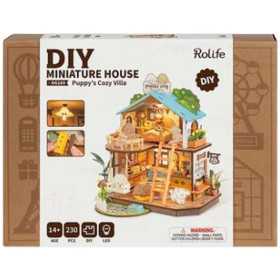 PUPPY'S COZY VILLA rolife ROBOTIME in legno MINIATURE house DIY da montare DG169 età 14+