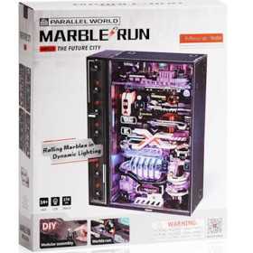 THE FUTURE CITY rokr MARBLE RUN in legno ROBOTIME pista per biglie da montare PARALLEL WORLD età 14+
