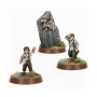 FRODO BAGGINS SAMWISE GAMGEE E GOLLUM set di miniature MIDDLE EARTH strategy battle game IN METALLO età 12+