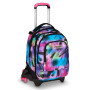 TROLLEY JACK tre ruote 3WD scuola DETACH seven WRITE DOWN VIOLA vol 37 litri ZAINO staccabile 3 IN 1