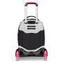 TROLLEY JACK tre ruote 3WD scuola DETACH seven WRITE DOWN VIOLA vol 37 litri ZAINO staccabile 3 IN 1