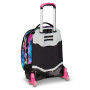 TROLLEY JACK tre ruote 3WD scuola DETACH seven WRITE DOWN VIOLA vol 37 litri ZAINO staccabile 3 IN 1
