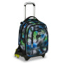 TROLLEY JACK tre ruote 3WD scuola DETACH seven WRITE DOWN GRIGIO BLU VERDE vol 37 litri ZAINO staccabile 3 IN 1