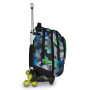 TROLLEY JACK tre ruote 3WD scuola DETACH seven WRITE DOWN GRIGIO BLU VERDE vol 37 litri ZAINO staccabile 3 IN 1