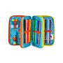 ASTUCCIO triplo scomparto DRAGON GLIDE con 3 zip SJ GANG seven COMPLETO di materiale BOY scuola