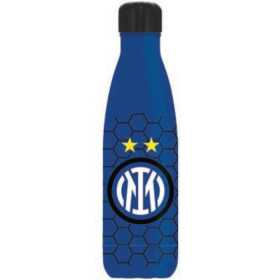 BORRACCIA in acciaio inox 304 SEVEN bottle INTER vol 500 ml BLU E NERO caldo e freddo