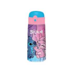 BORRACCIA TERMICA seven LILO & STITCH KID in acciaio inox CON CANNUCCIA tappo a pulsante CALDO E FREDDO