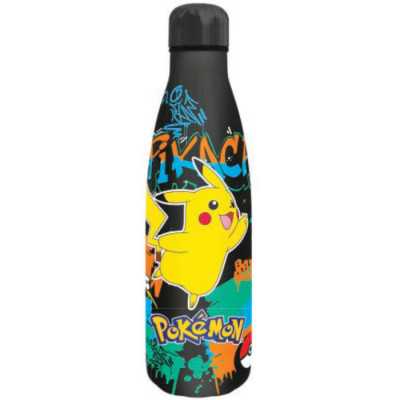 BORRACCIA in acciaio inox 304 SEVEN bottle PIKACHU vol 500 ml POKEMON caldo e freddo