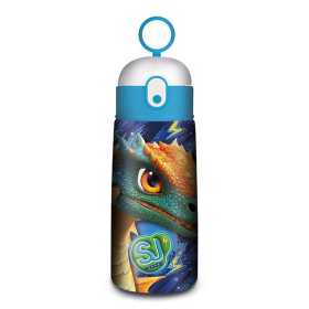 BORRACCIA TERMICA seven DINOSAURO in acciaio inox CON CANNUCCIA tappo a pulsante SJ GANG animali boy