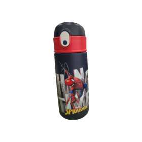 BORRACCIA TERMICA seven SPIDERMAN in acciaio inox CON CANNUCCIA tappo a pulsante CALDO E FREDDO