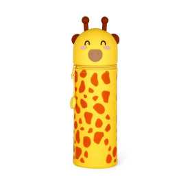 KAWAII 2 in 1 ASTUCCIO in silicone GIRAFFA legami TOMBOLINO portapenne con zip