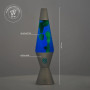 LAMPADA LAVA LEGAMI lavalamp MAGMASTIC lamp SILVER argento