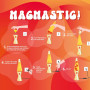 LAMPADA LAVA lavalamp MAGMASTIC lamp GOLD oro